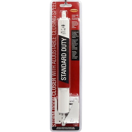 Larson Grade-4 Standard Duty Aluminum Pneumatic Door Closer, White LA8900